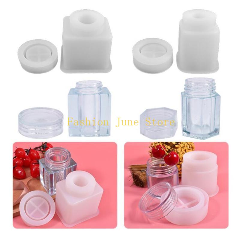 Silicone Epoxy Resin Molds Set - 1 Set Aufbewahrungsflasche Glas Kristall-Epoxidharz-Form DIY