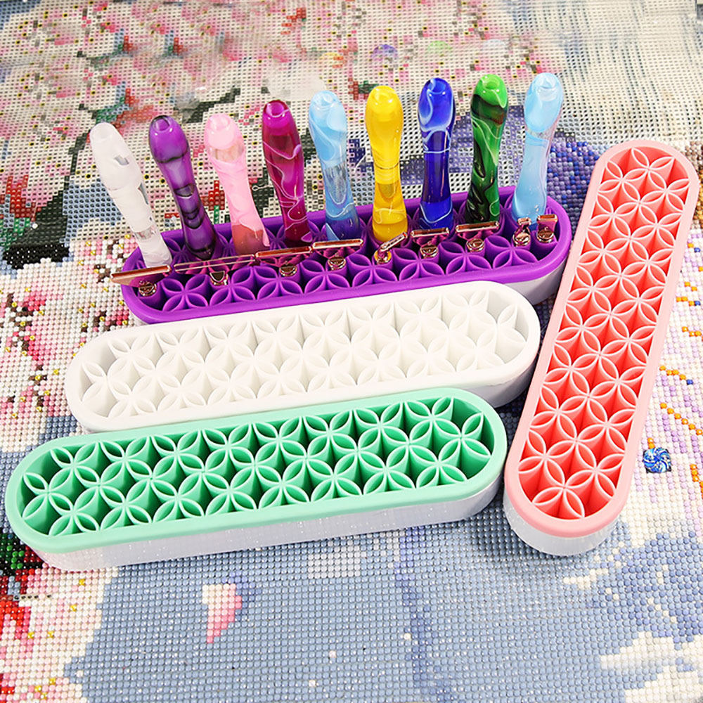 Painting Supplies - Silikon-Stifthalter für Diamant-Malwerkzeuge, Weicher Einsteckständer-Organizer für