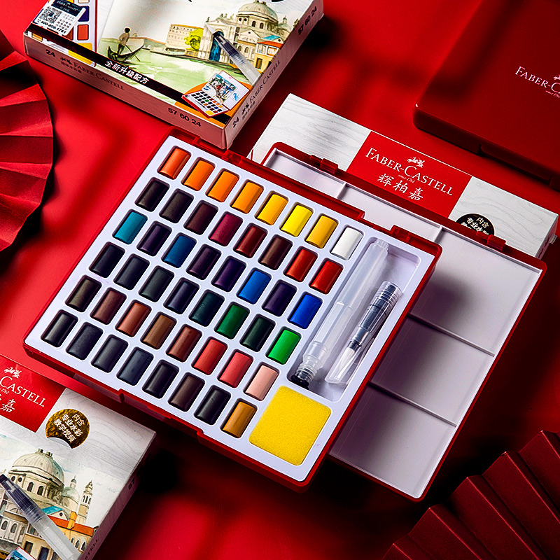 Watercolor Paint Set Solid Pigment - 24/36/48 Farben feste Aquarell farbe Set