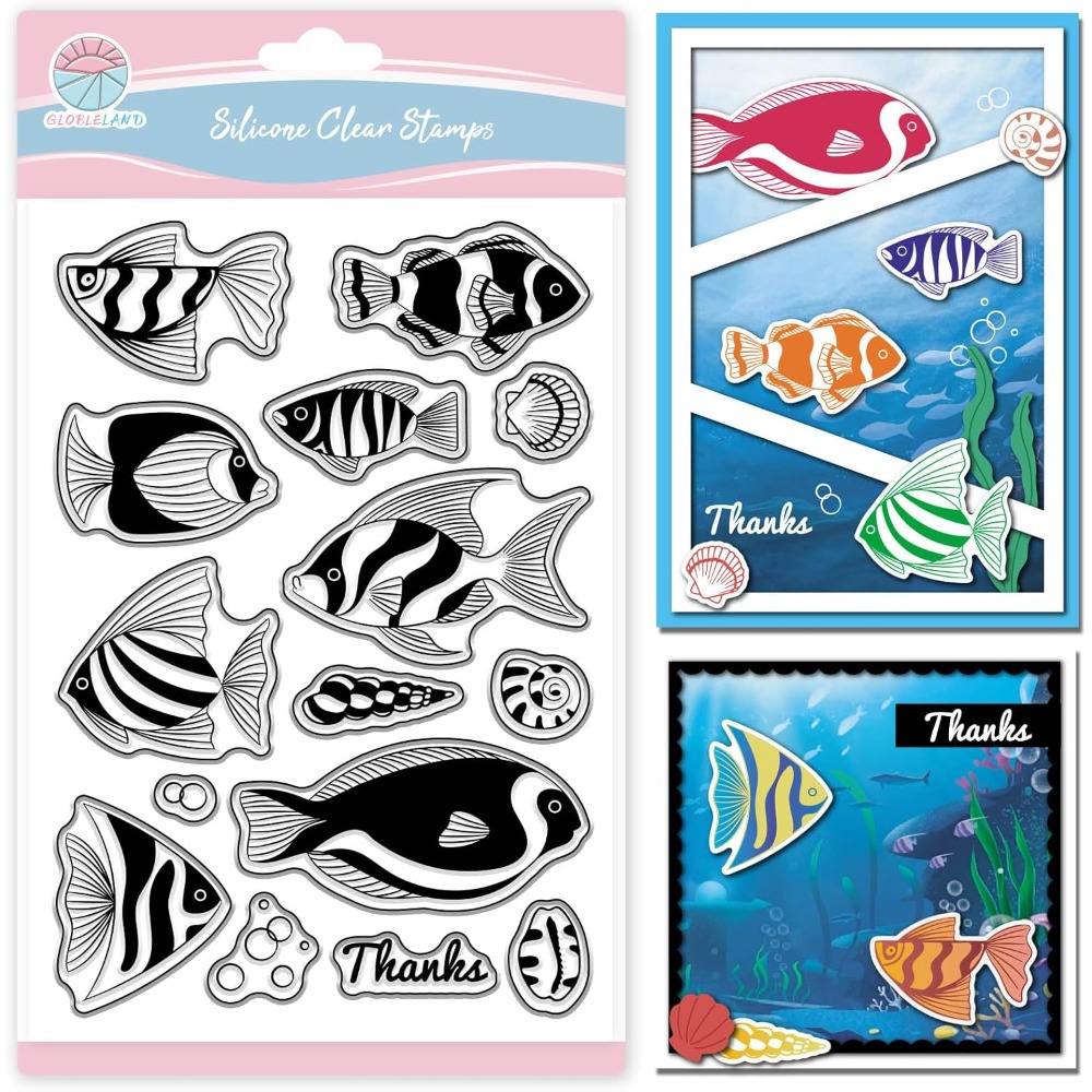Sommer-Ozean-Clownfisch, trans – Clear Silicone Stamps For Card Making Bewertung und Preis