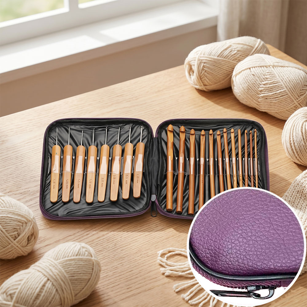 74-teiliges Bambus-Häkelnadel- – Sewing Bewertung und Preis