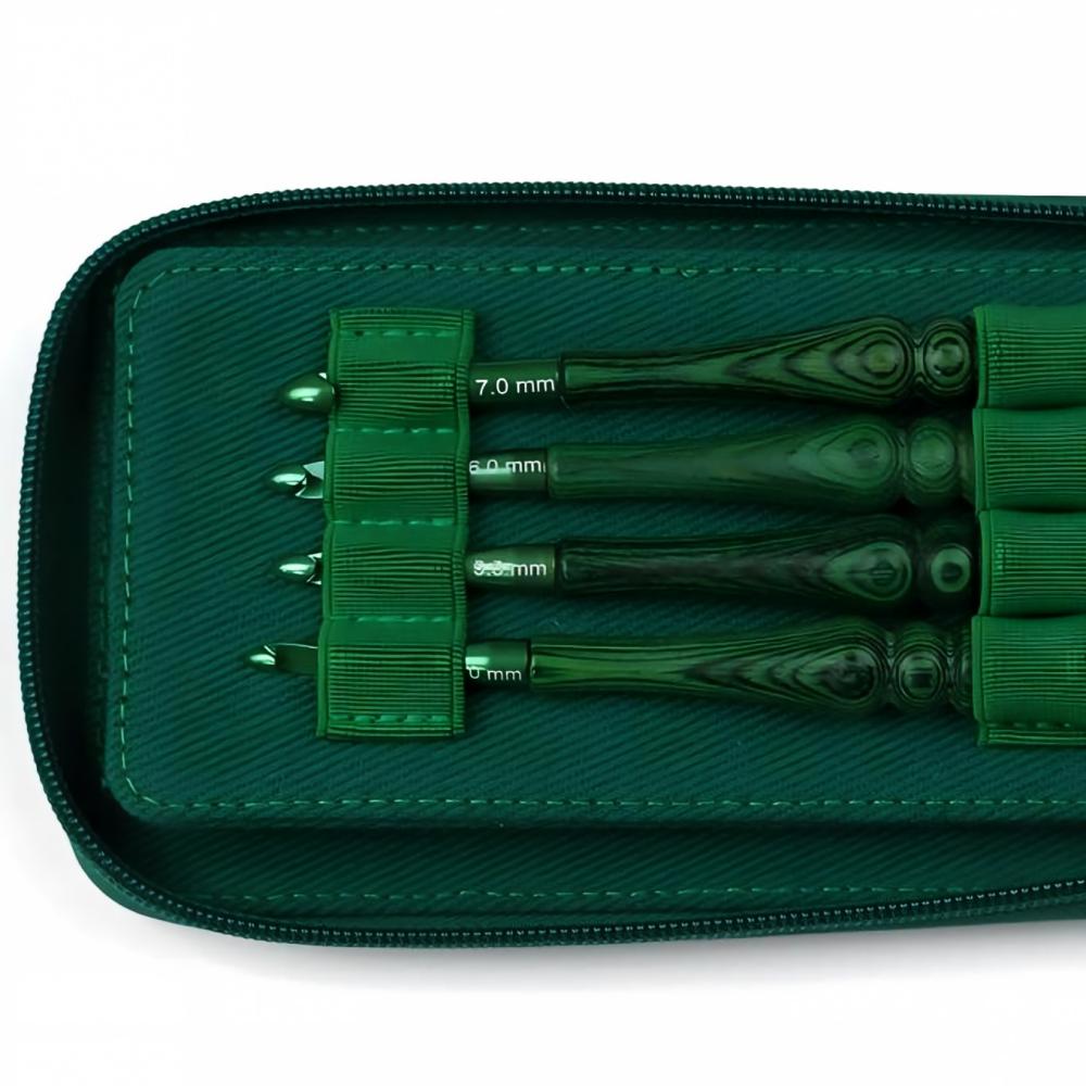 Häkelnadel-Set, grün, mit Kuns – Wooden Crochet Hooks Ergonomic Handle Bewertung und Preis