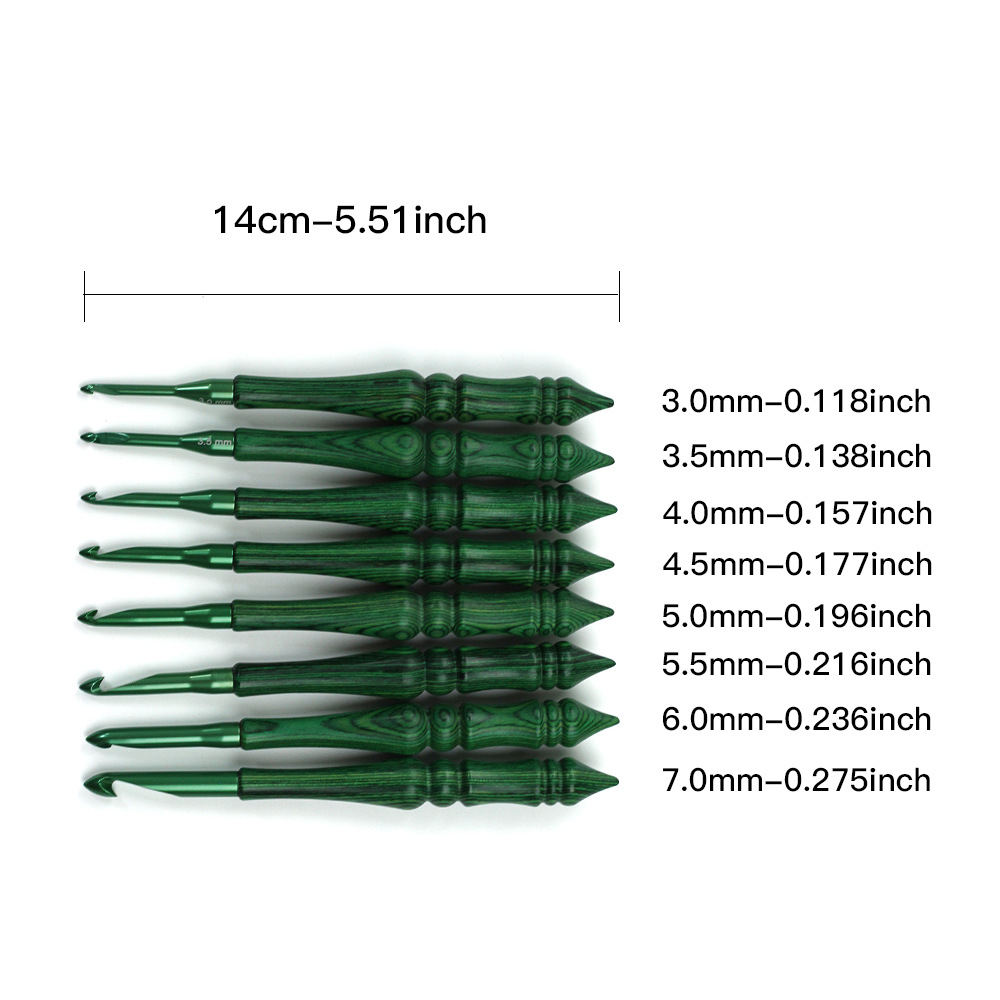 Häkelnadel-Set, grün, mit Kuns – Wooden Crochet Hooks Ergonomic Handle Bewertung und Preis