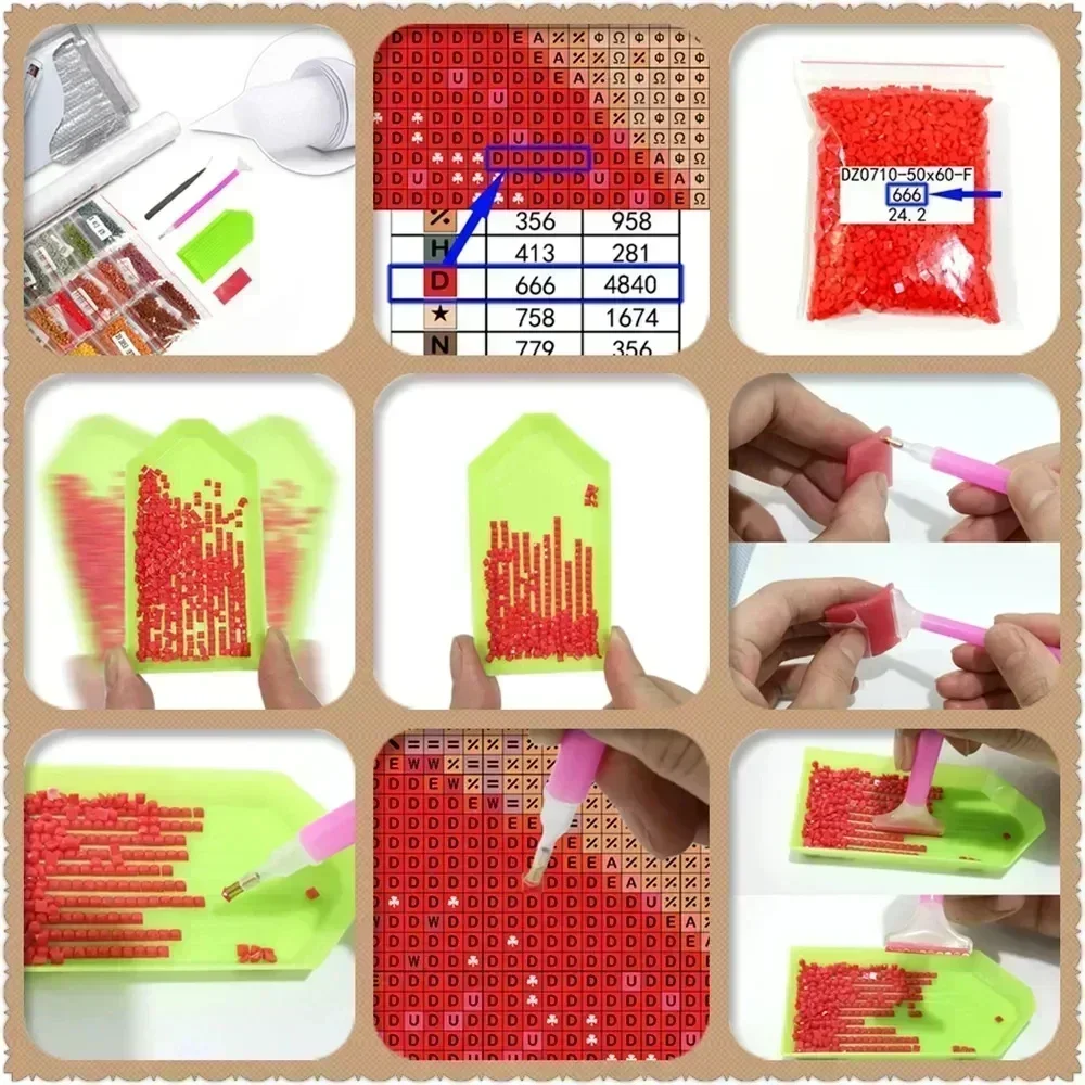 1 Stück rahmenlose 5D-Diamantm – Painting Supplies Bewertung und Preis