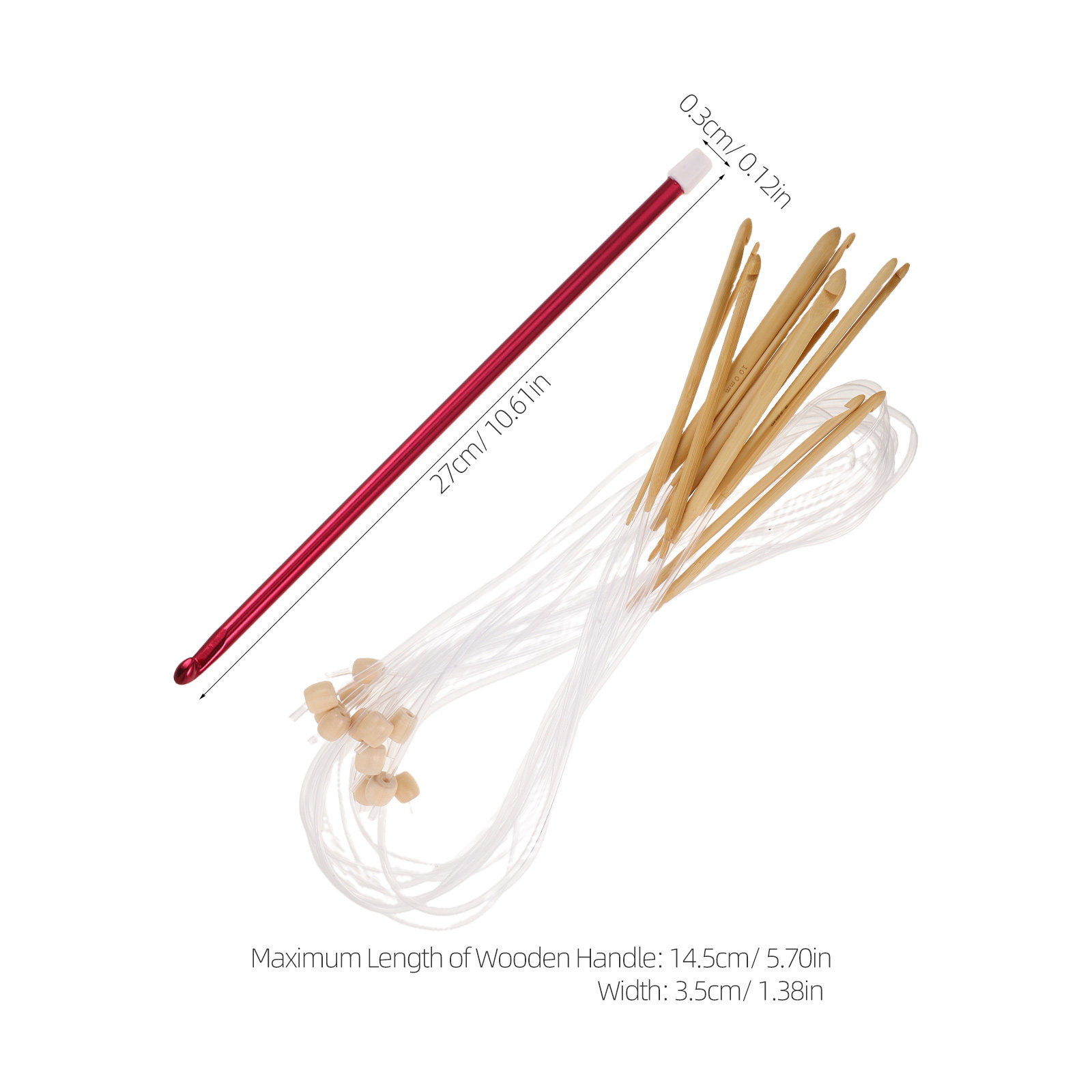 1 Set lebendige Häkelnadeln zu – Wooden Crochet Hooks Ergonomic Handle Bewertung und Preis