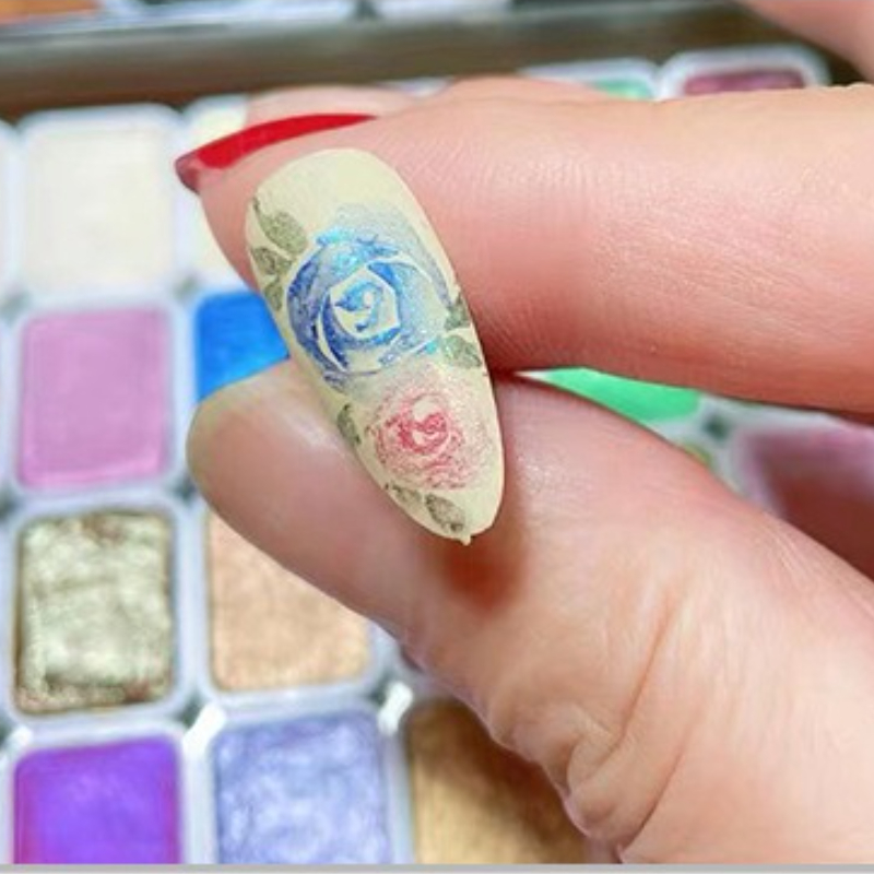 6-farbiges wasserlösliches Met – Watercolor Paint Set Solid Pigment Bewertung und Preis