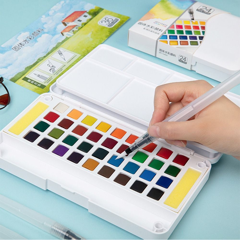 12/18/24/36 Farben, festes Aqu – Watercolor Paint Set Solid Pigment Bewertung und Preis