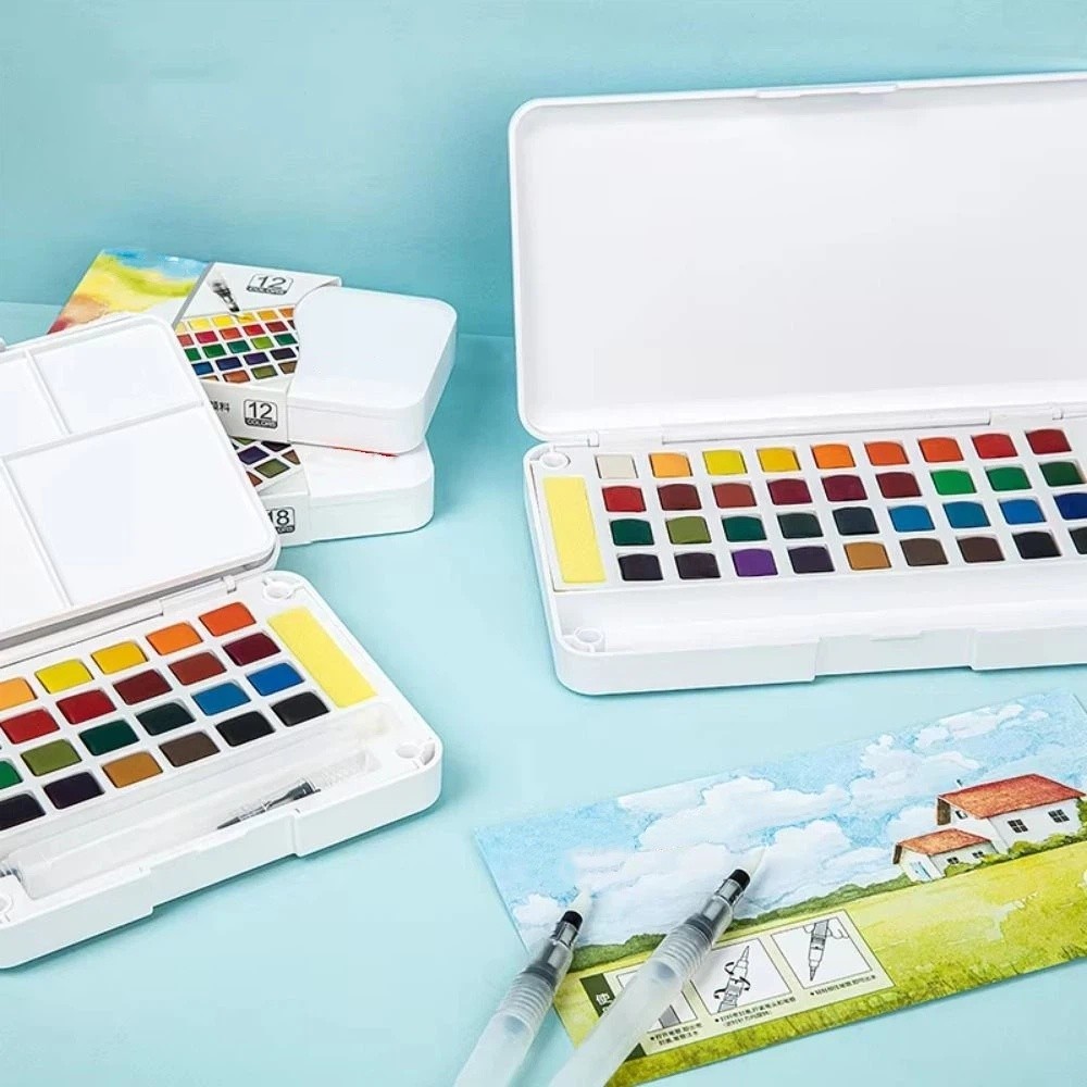 12/18/24/36 Farben, festes Aqu – Watercolor Paint Set Solid Pigment Bewertung und Preis