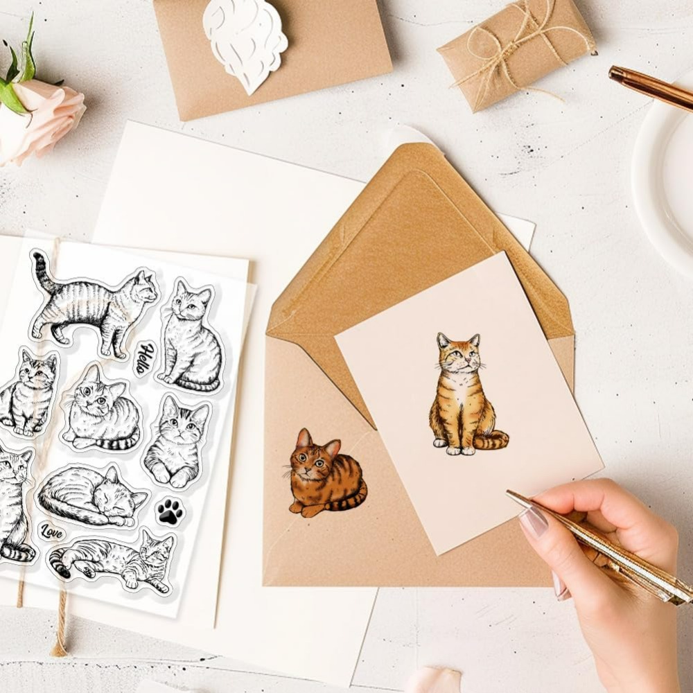 Klare Stempel mit Katzen, real – Clear Silicone Stamps For Card Making Bewertung und Preis