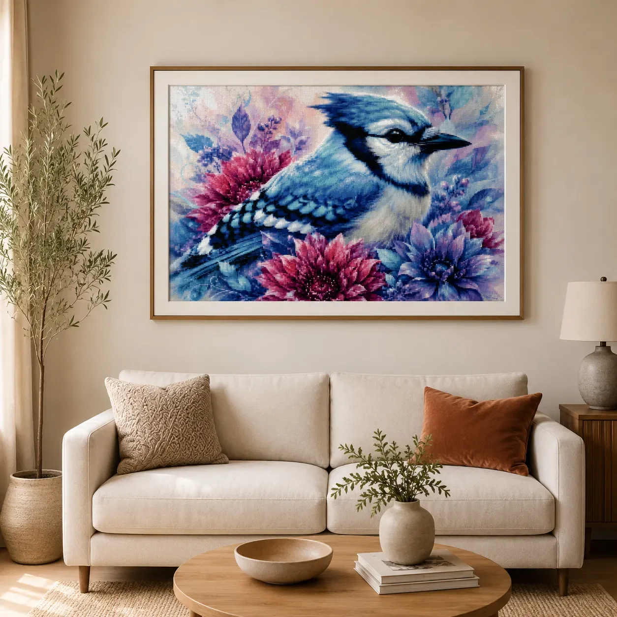 [ZZ8680-Blauer Spatz] |   Anfä – Cross Stitch Stamped Kits Beginners Bewertung und Preis