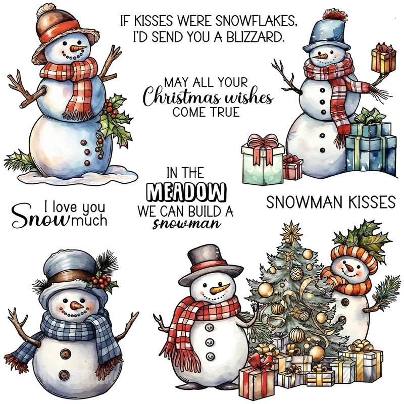 Winter-Schneemann-Weihnachts-S – Clear Silicone Stamps For Card Making Bewertung und Preis