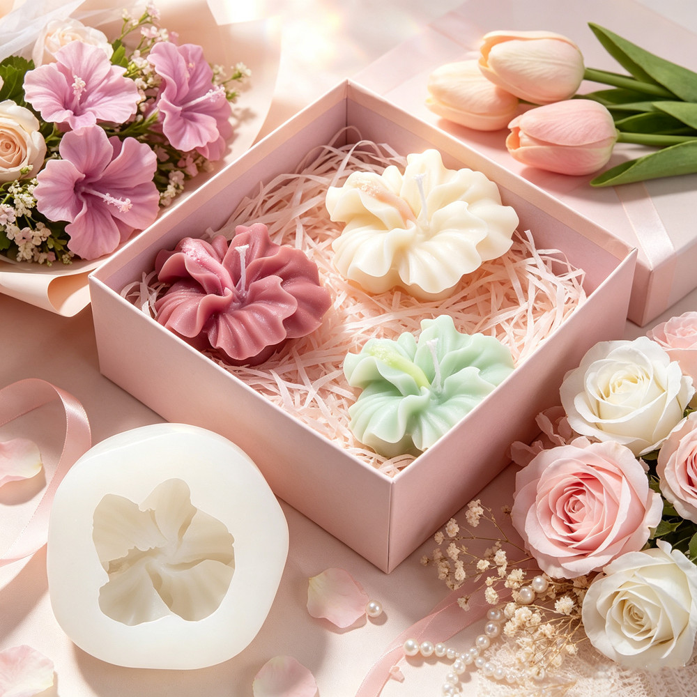 2 Stück Hibiskusblüten-Kerzenf – Silicone Epoxy Resin Molds Set Bewertung und Preis