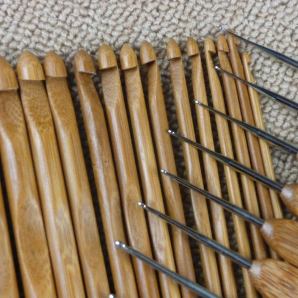 12-teiliges Holz-Stricknadel-S – Wooden Crochet Hooks Ergonomic Handle Bewertung und Preis